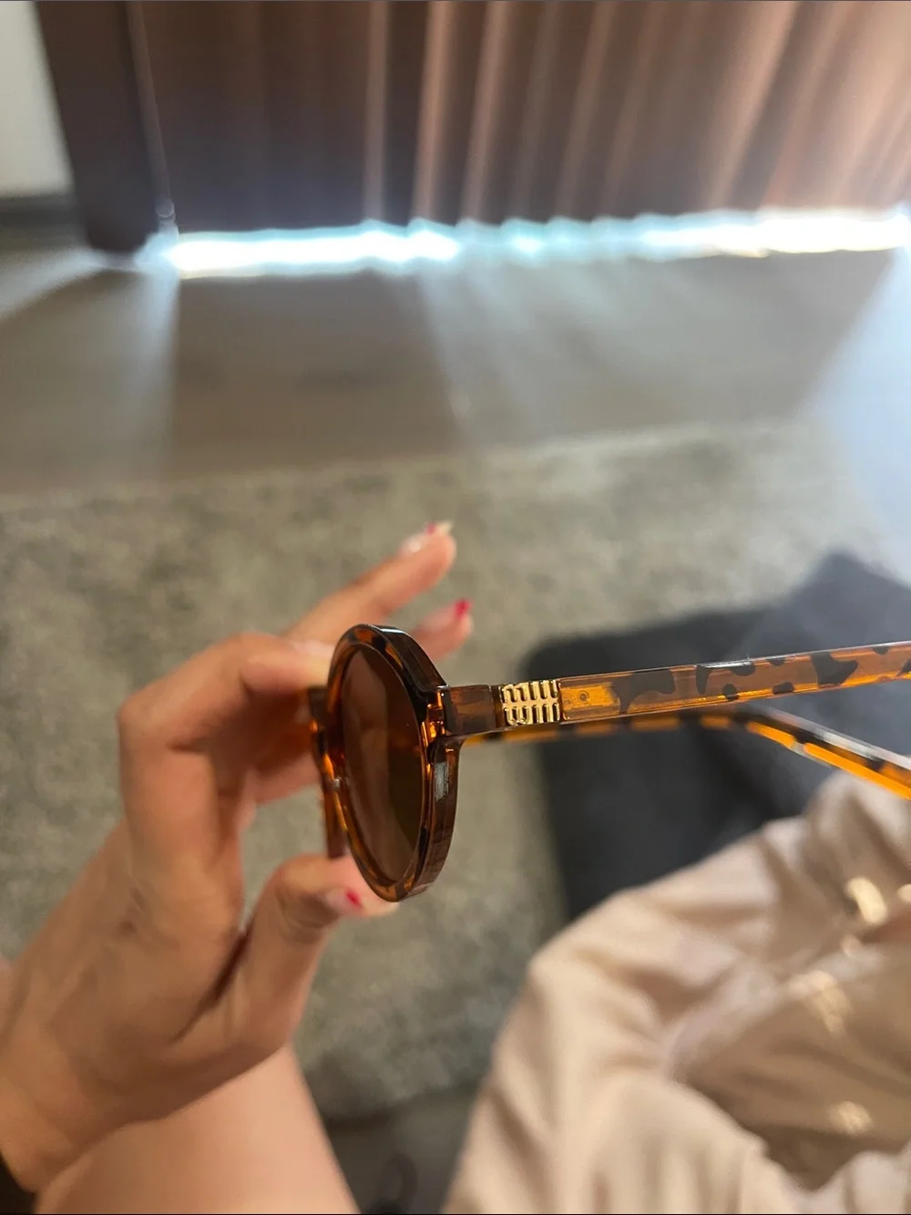 Tortoiseshell Oval Sunglasses Miu Miu Brown Lenses